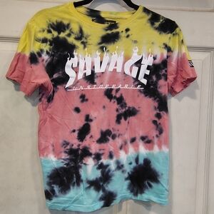 Savage Boys Size 10/12 Rgstr Tye Dye Tshirt